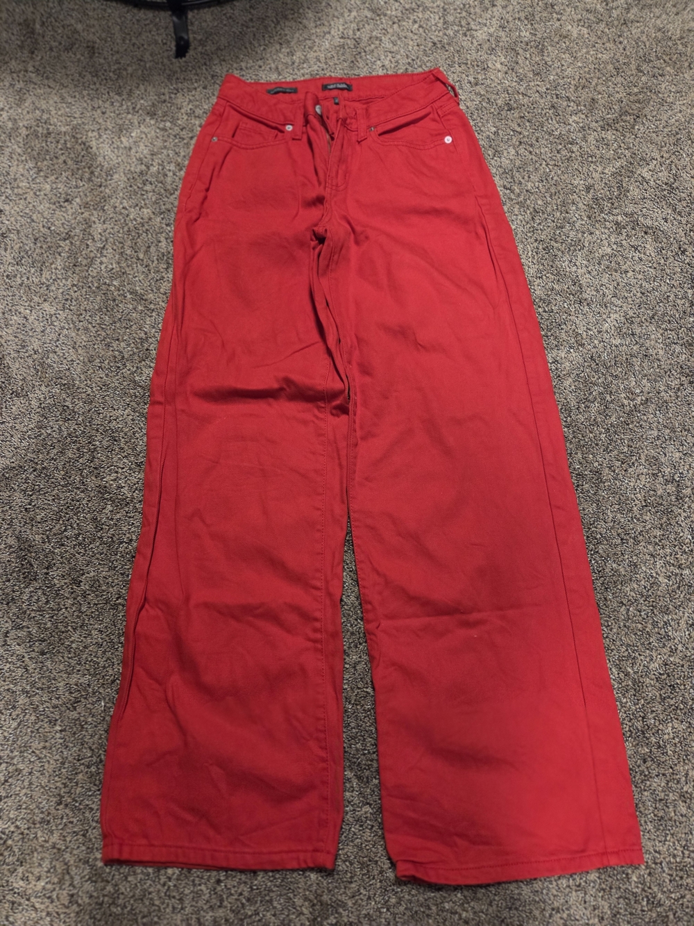 Wild Fable Sz 00 Low Rise Baggy Red Wide-Leg Jeans